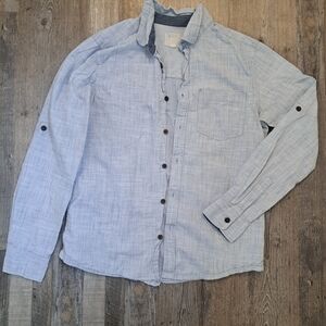 Casual Light Blue Button-Down Shirt
